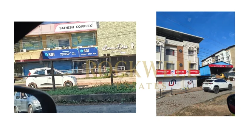 Photographs showing SBI branch and Union Bank located near the Rohan Marina One project location.