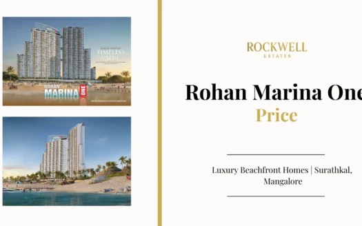Rohan Marina One Price Details Featured Image showing luxury beachfront residential towers in Surathkal, Mangalore