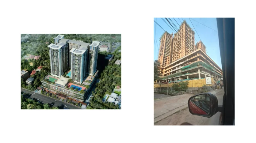 Rohan City real site image showing integrated residential towers and podium development in Mangalore